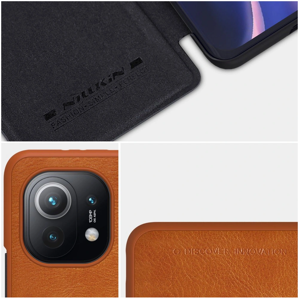 Hurtownia GSM - Etui Nillkin Qin Xiaomi Mi 11 hnědý - NLK464 - {ean13} - Hurt