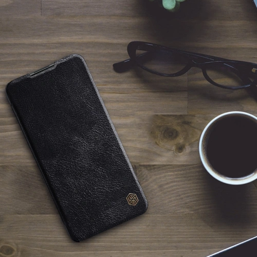 Etui Nillkin Qin Xiaomi Redmi Note 9T 5G brązowy