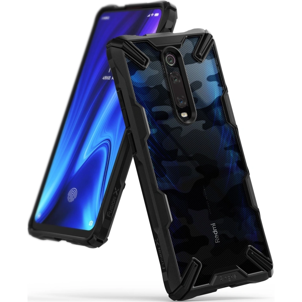 Hurtownia GSM - Etui Ringke Fusion-X Design Xiaomi Mi 9T/Pro & Redmi K20/Pro Camo (Moro) Černé - RGK1021MOB - {ean13} - Hurt