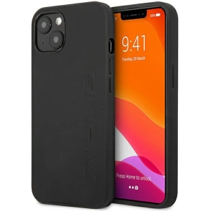 Wholesale Mercedes AMG AMHCP14MDOLBK Apple iPhone 14 Plus / 15 Plus black hardcase Leather Hot Stamped - MRS54 - {ean13} - Hurt