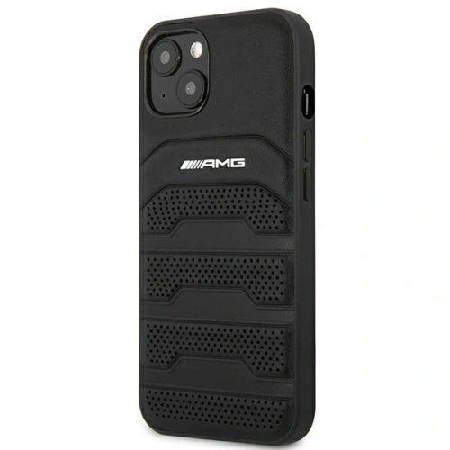 Etui Mercedes AMG AMHCP14MGSEBK Apple iPhone 14 Plus / 15 Plus czarny/black hardcase Leather Debossed Lines