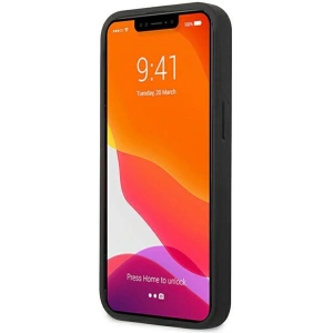 Etui Mercedes AMG AMHCP14MGSEBK Apple iPhone 14 Plus / 15 Plus fekete/hardcase bőr debossed vonalak