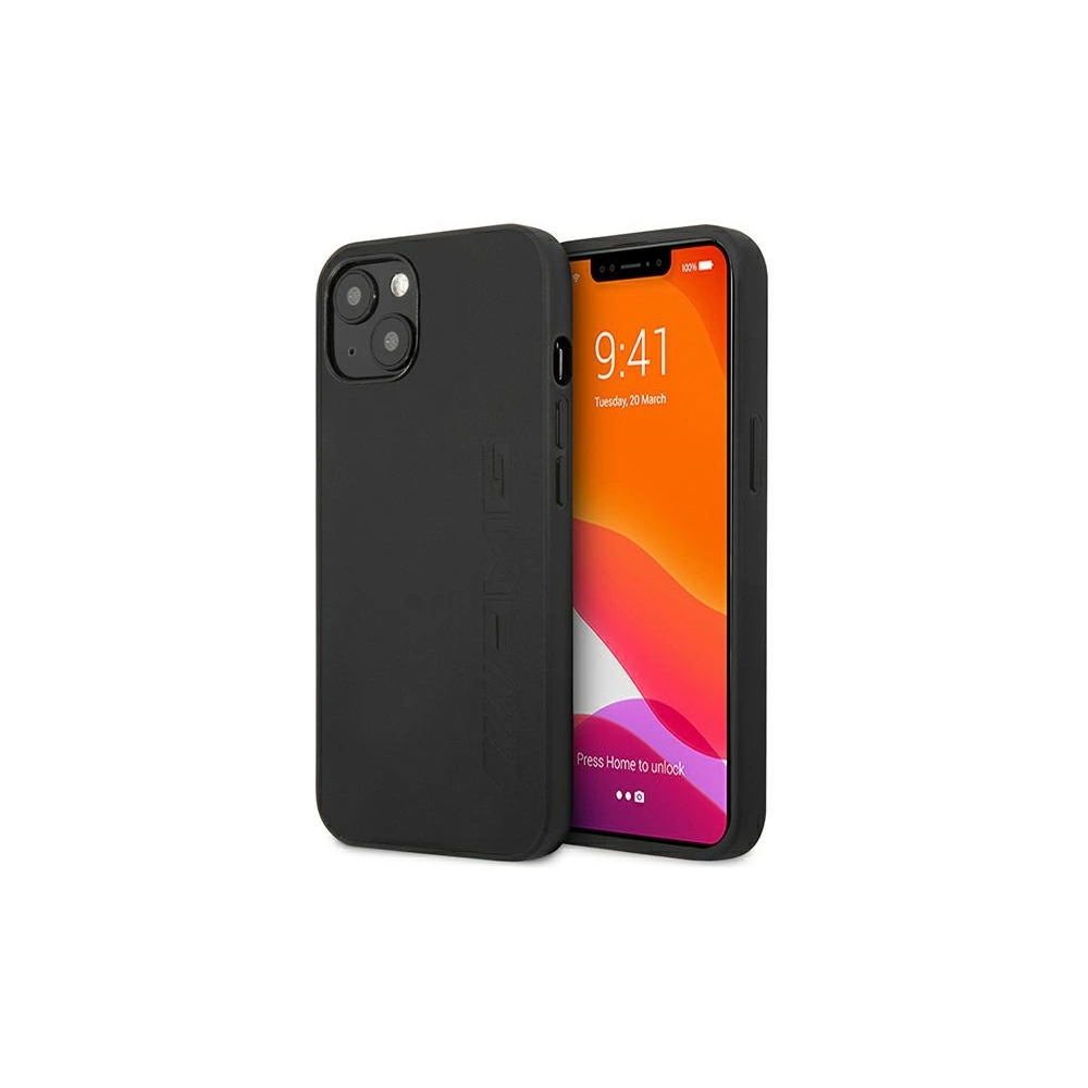 Hurtownia GSM - Etui Mercedes AMG AMHCP14SDOLBK Apple iPhone 14 negru/black hardcase din piele cu embossing cald - MRS56 - {ean13} - Hurt