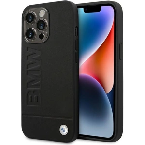 Etui BMW BMHCP14LSLLBK Apple iPhone 14 Pro černý/black Leather Stamp