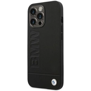 Etui BMW BMHCP14LSLLBK Apple iPhone 14 Pro černý/black Leather Stamp