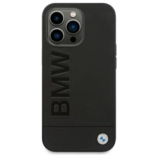 Etui BMW BMHCP14LSLLBK Apple iPhone 14 Pro czarny/black Leather Stamp