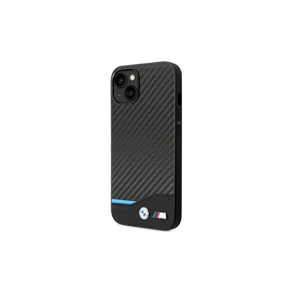 Wholesale BMW BMHCP14M22NBCK Apple iPhone 14 Plus / 15 Plus black Leather Carbon - BMW311 - {ean13} - Hurt