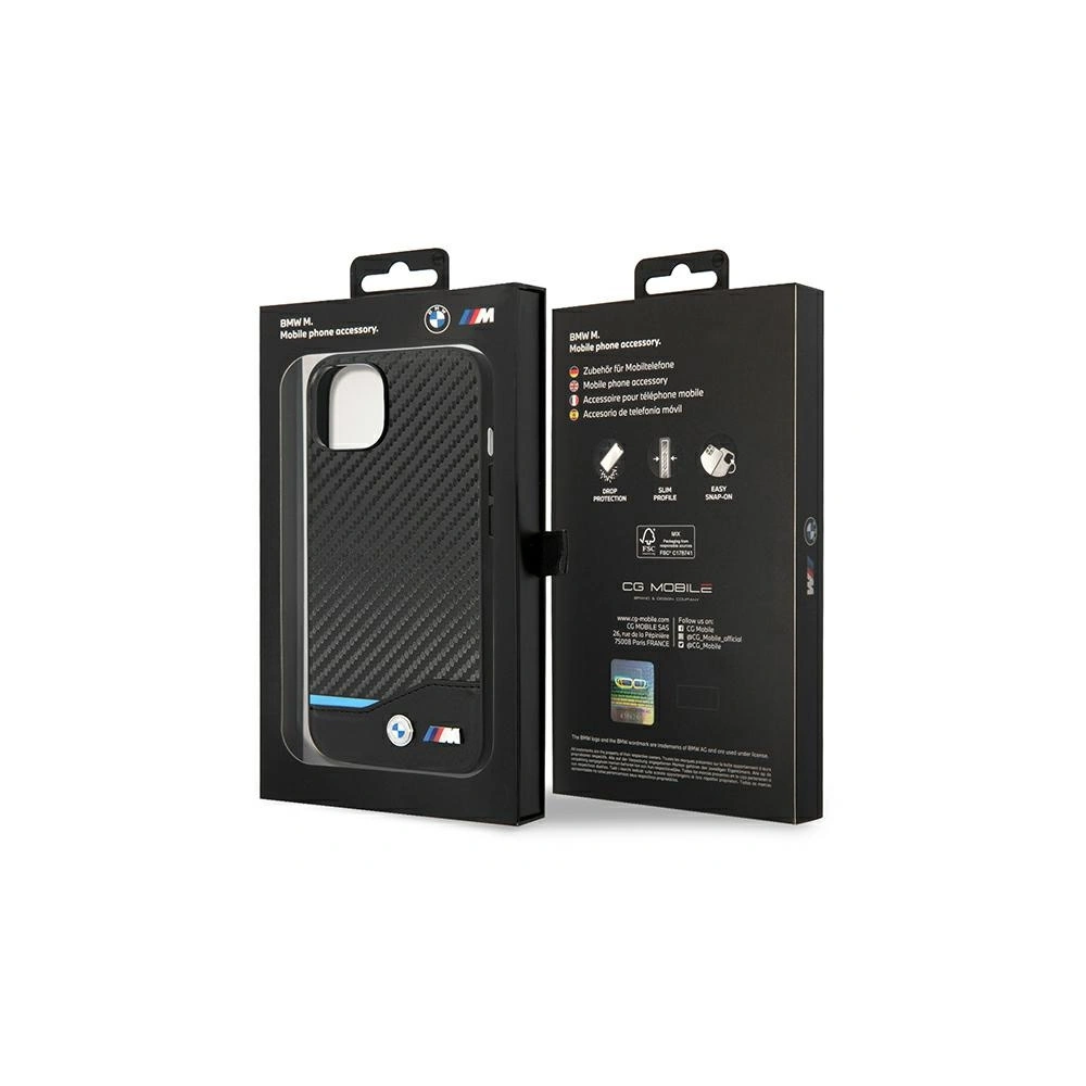 Hurtownia GSM - Etui BMW BMHCP14M22NBCK Apple iPhone 14 Plus / 15 Plus fekete/balck Bőr Karbon - BMW311 - {ean13} - Hurt
