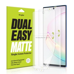 Folia Ringke Dual Easy Matte Full Cover Samsung Galaxy Note 10 Plus Case Friendly