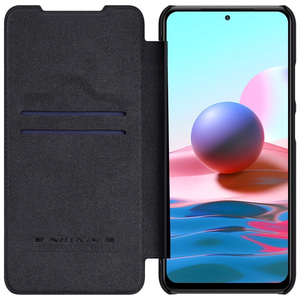 Hurtownia GSM - Etui Nillkin Qin Xiaomi Redmi Note 10/10S černé - NLK473 - {ean13} - Hurt