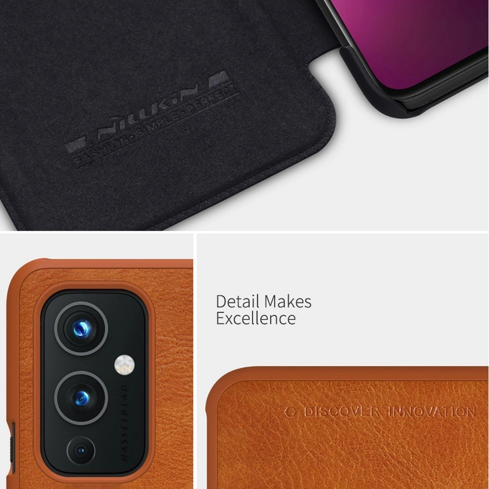 Hurtownia GSM - Case Nillkin Qin OnePlus 9 schwarz - NLK475 - {ean13} - Hurt