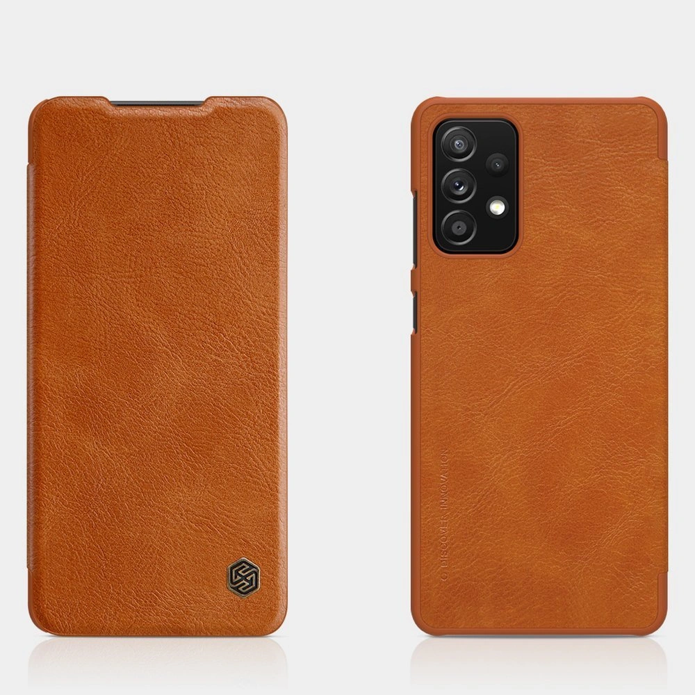 Hurtownia GSM - Case Nillkin Qin Samsung Galaxy A72 LTE braun - NLK476 - {ean13} - Hurt