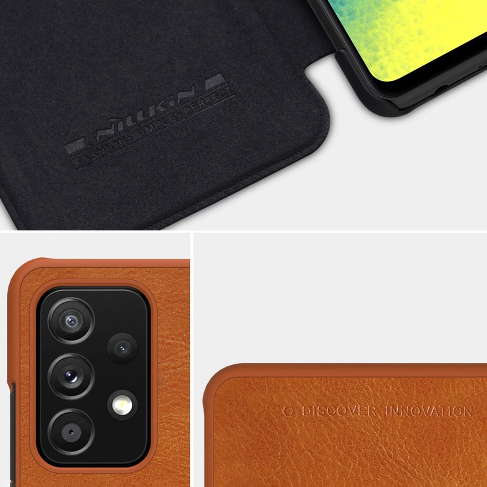 Hurtownia GSM - Case Nillkin Qin Samsung Galaxy A72 LTE braun - NLK476 - {ean13} - Hurt