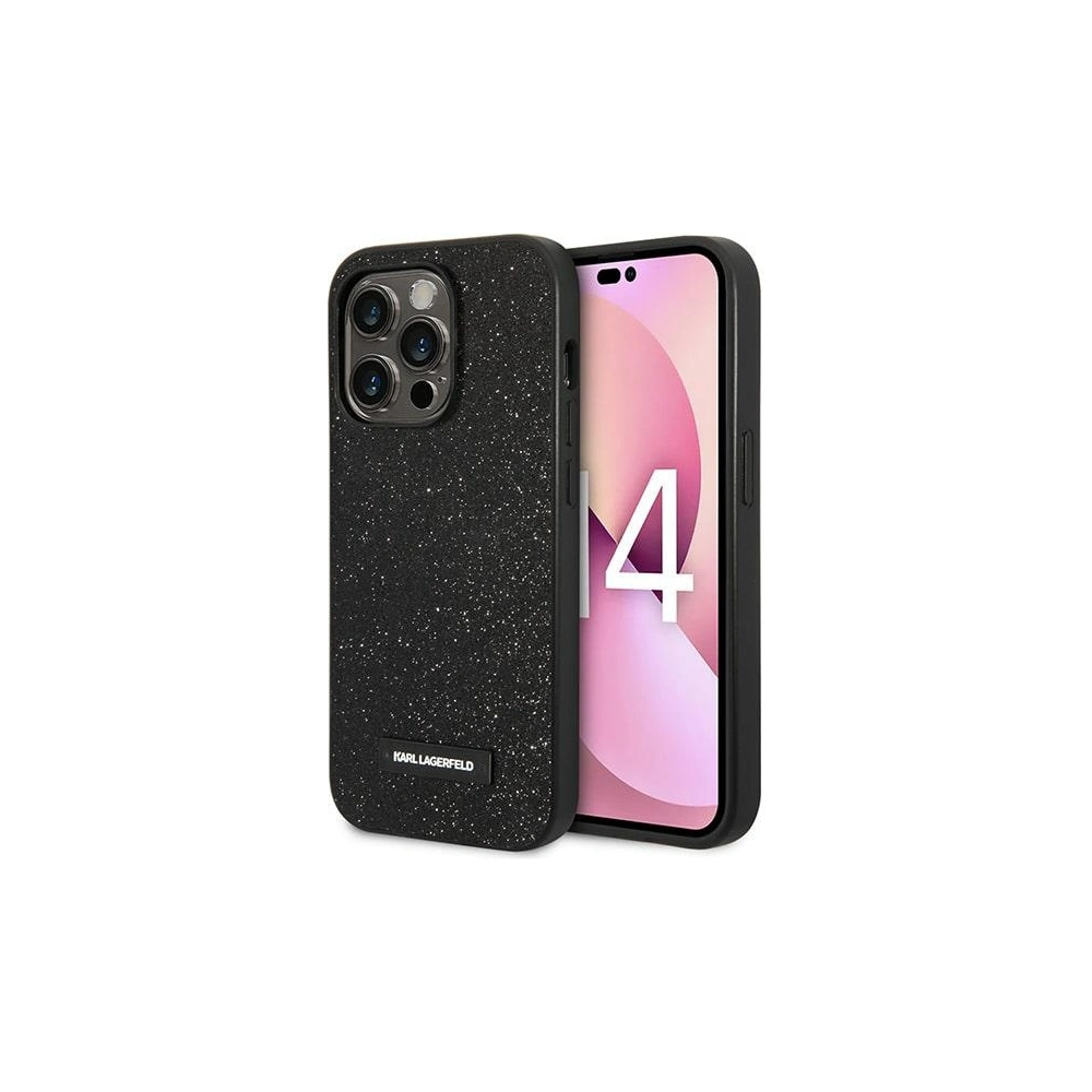 Hurtownia GSM - Etui Karl Lagerfeld KLHCP14LG2ELK Apple iPhone 14 Pro hardcase czarny/black Glitter Plaque Logo - KLD1110 - {ean13} - Hurt