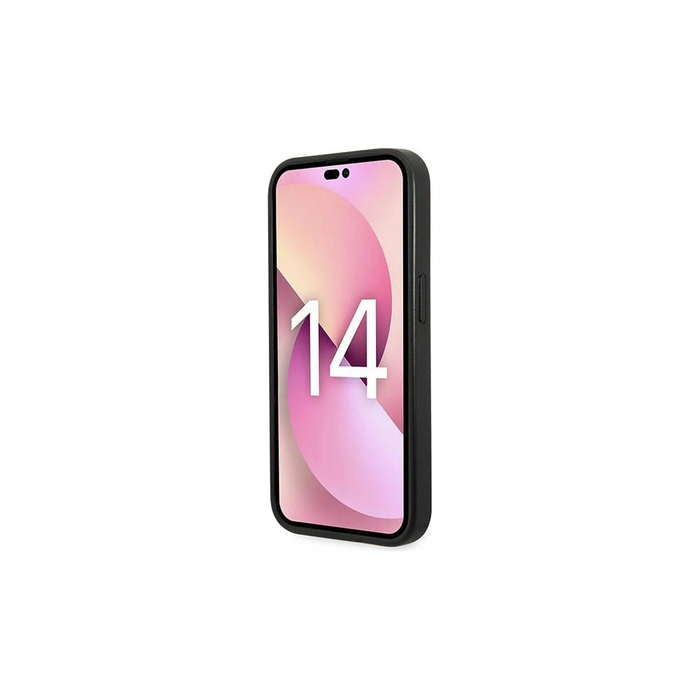 Etui Karl Lagerfeld KLHCP14LG2ELK Apple iPhone 14 Pro keménytok fekete/glitter plaque logó