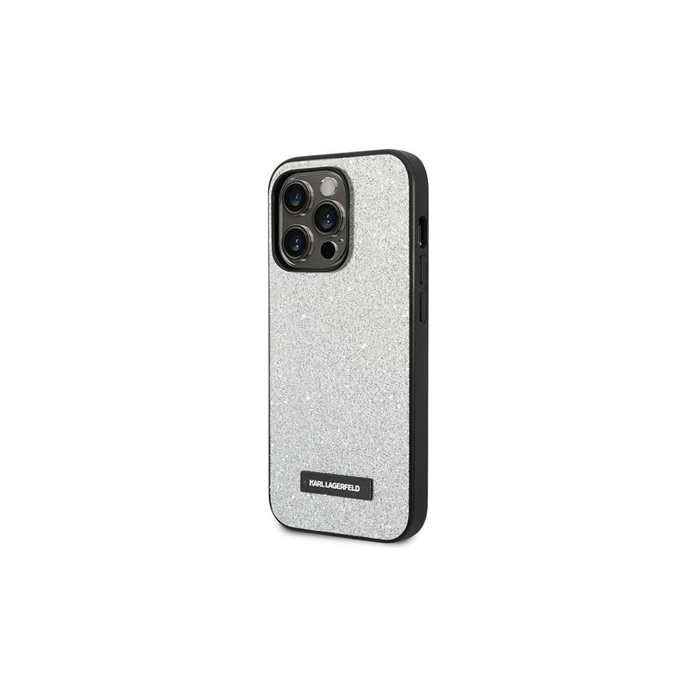 Hurtownia GSM - Etui Karl Lagerfeld KLHCP14LG2ELS Apple iPhone 14 Pro hardcase stříbrný/silver Glitter Plaque Logo - KLD1111 - {ean13} - Hurt