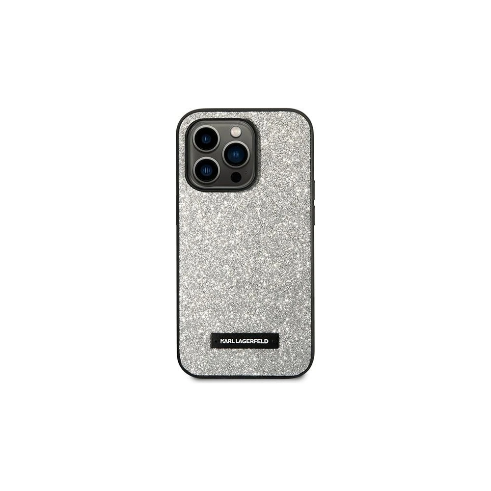 Hurtownia GSM - Etui Karl Lagerfeld KLHCP14LG2ELS Apple iPhone 14 Pro hardcase srebrny/silver Glitter Plaque Logo - KLD1111 - {ean13} - Hurt