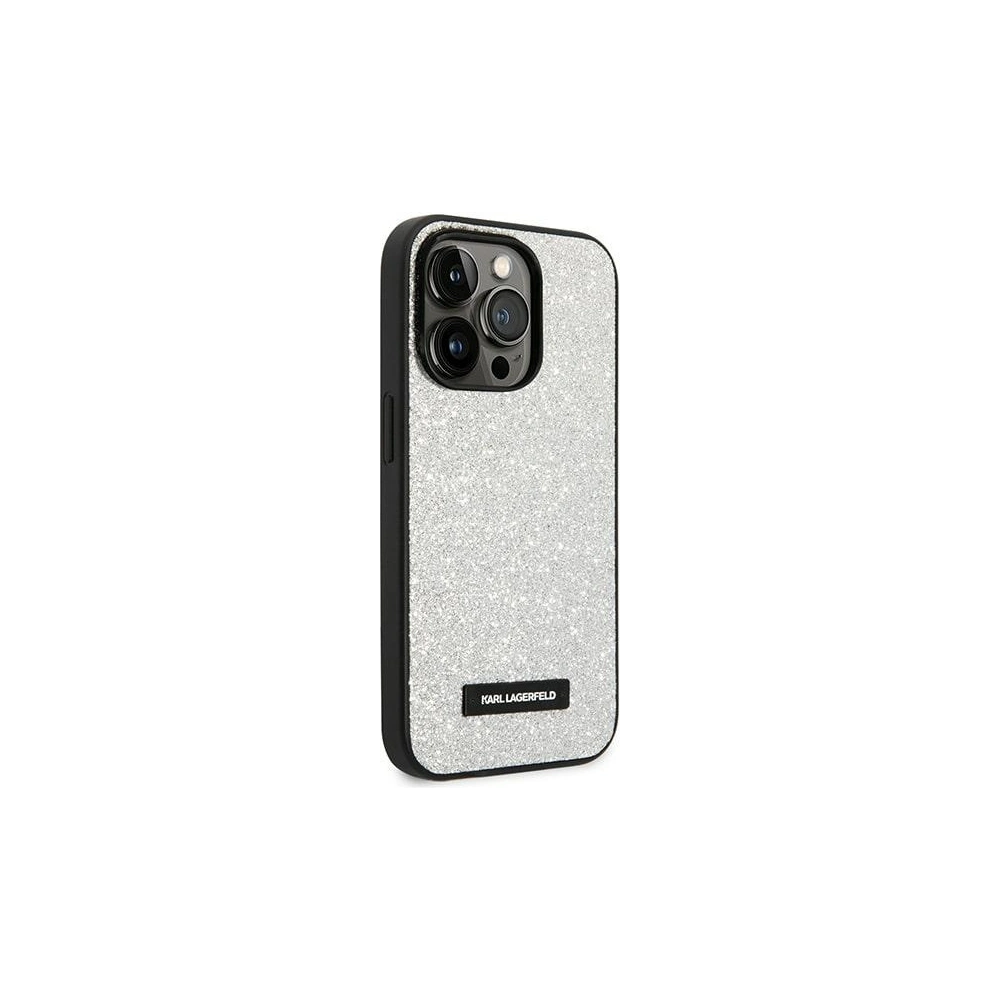 Hurtownia GSM - Etui Karl Lagerfeld KLHCP14LG2ELS Apple iPhone 14 Pro hardcase srebrny/silver Glitter Plaque Logo - KLD1111 - {ean13} - Hurt