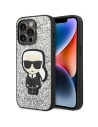 Etui Karl Lagerfeld KLHCP14LGFKPG Apple iPhone 14 Pro hardcase srebrny/silver Glitter Flakes Ikonik