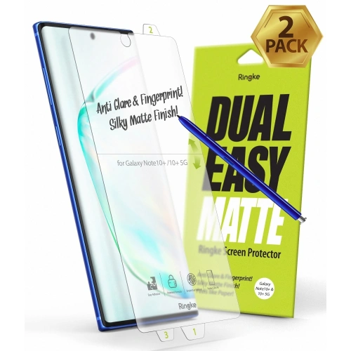 Folia Ringke Dual Easy Matte Full Cover Samsung Galaxy Note 10 Plus Case Friendly
