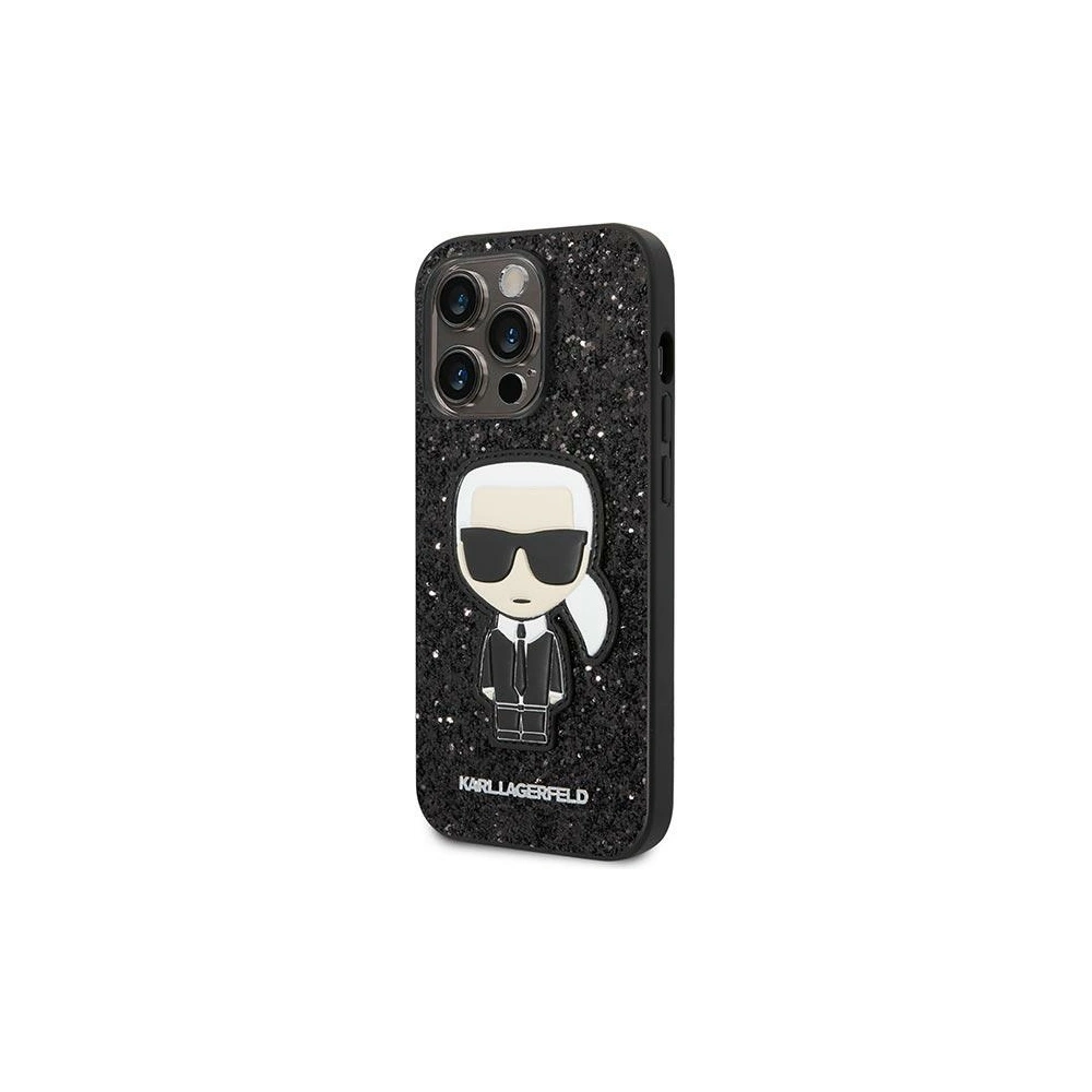 Hurtownia GSM - Etui Karl Lagerfeld KLHCP14LGFKPK Apple iPhone 14 Pro hardcase czarny/black Glitter Flakes Ikonik - KLD1113 - {ean13} - Hurt