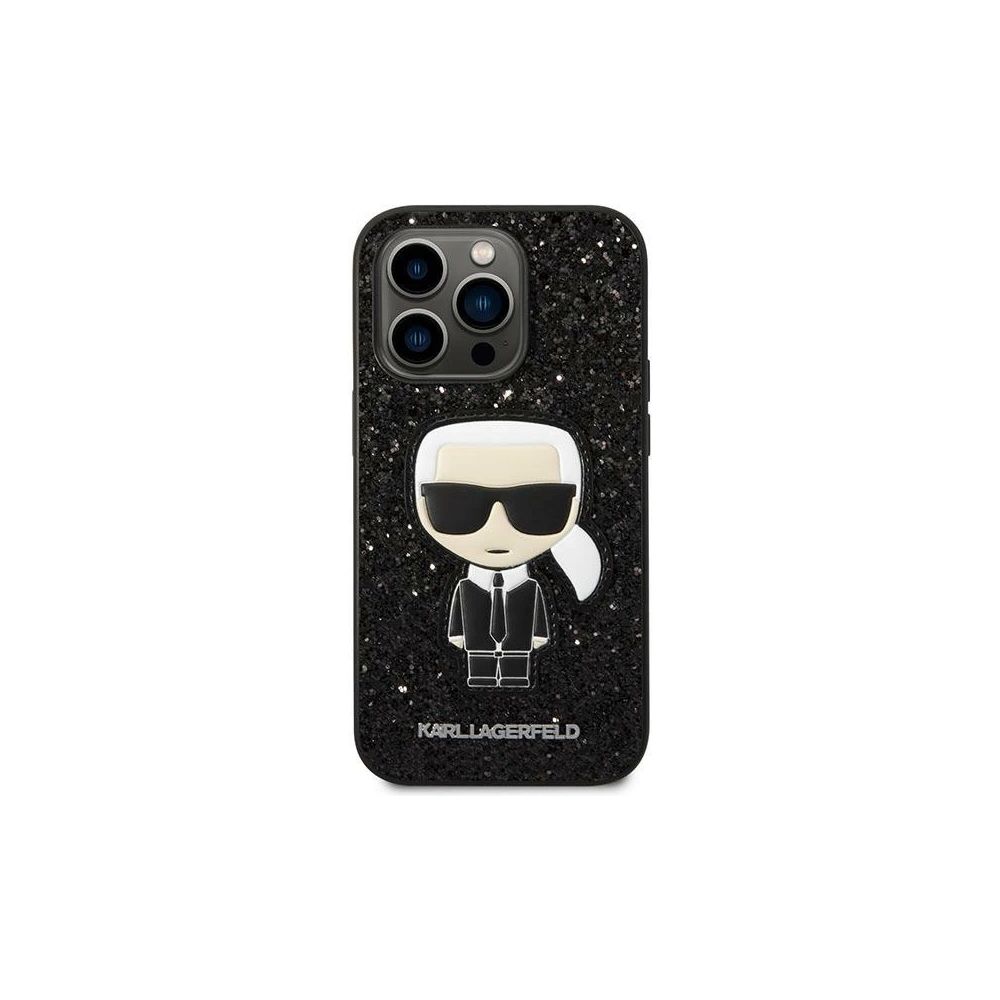 Hurtownia GSM - Etui Karl Lagerfeld KLHCP14LGFKPK Apple iPhone 14 Pro hardcase czarny/black Glitter Flakes Ikonik - KLD1113 - {ean13} - Hurt