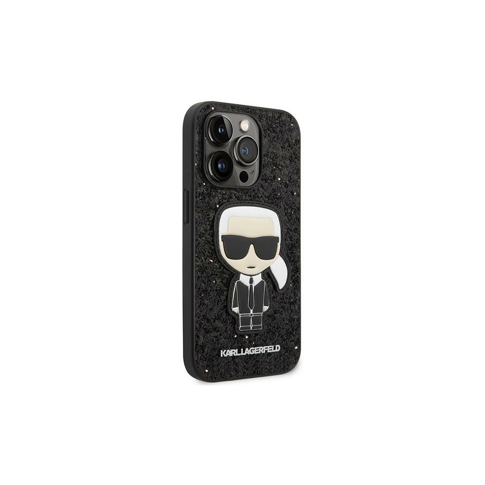 Hurtownia GSM - Etui Karl Lagerfeld KLHCP14LGFKPK Apple iPhone 14 Pro hardcase czarny/black Glitter Flakes Ikonik - KLD1113 - {ean13} - Hurt