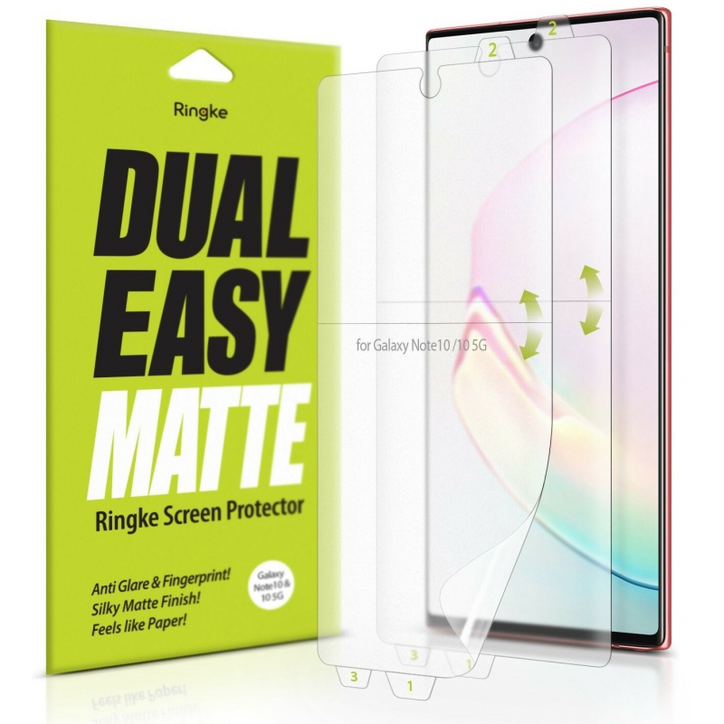 Hurtownia Ringke - 8809688892271 - RGK1022 - Folia Ringke Dual Easy Matte Full Cover Samsung Galaxy Note 10 Case Friendly - B2B homescreen