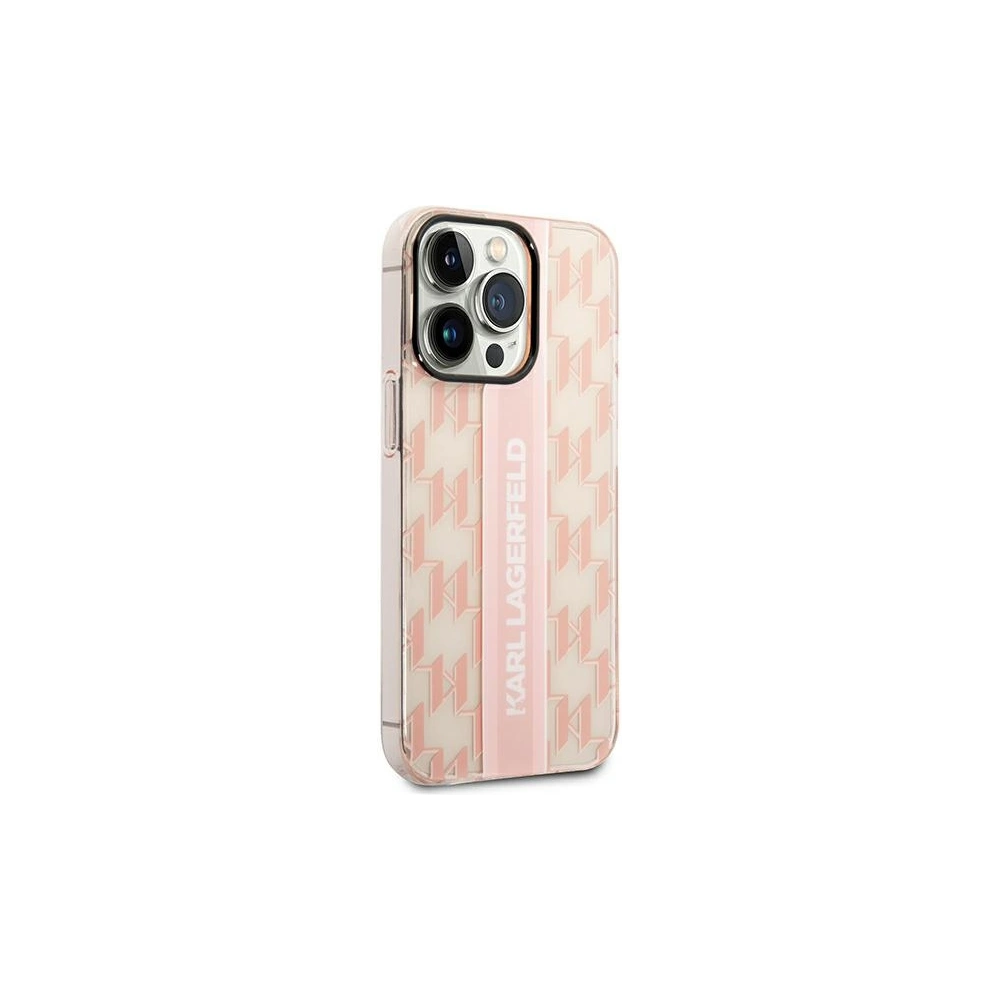 Wholesale Karl Lagerfeld KLHCP14LHKLSPCP Apple iPhone 14 Pro hardcase pink Mono Vertical Stripe - KLD1114 - {ean13} - Hurt