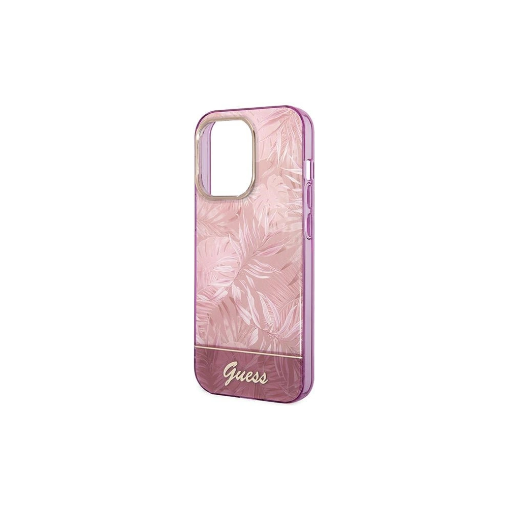 Hurtownia GSM - Etui Guess GUHCP14LHGJGHP Apple iPhone 14 Pro růžový/pink hardcase Jungle Collection - GUE2096 - {ean13} - Hurt