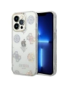 Etui Guess GUHCP14LHTPPTH Apple iPhone 14 Pro průhledný/transparentní tvrdý obal Peony Glitter