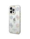 Wholesale Guess GUHCP14LHTPPTH Apple iPhone 14 Pro transparent hard case Peony Glitter - GUE2097 - {ean13} - Hurt