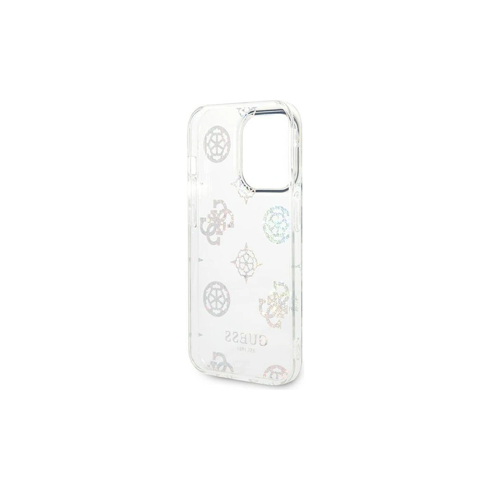 Hurtownia GSM - Etui Guess GUHCP14LHTPPTH Apple iPhone 14 Pro průhledný/transparentní tvrdý obal Peony Glitter - GUE2097 - {ean13} - Hurt