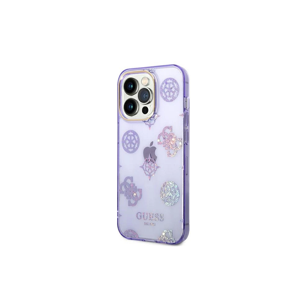 Hurtownia GSM - Etui Guess GUHCP14LHTPPTL Apple iPhone 14 Pro liliový/lilac tvrdý kryt Peony Glitter - GUE2098 - {ean13} - Hurt