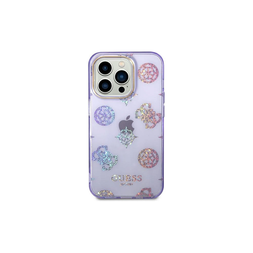 Hurtownia GSM - Etui Guess GUHCP14LHTPPTL Apple iPhone 14 Pro liliový/lilac tvrdý kryt Peony Glitter - GUE2098 - {ean13} - Hurt