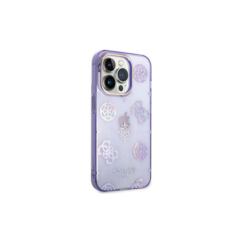 Hurtownia GSM - Etui Guess GUHCP14LHTPPTL Apple iPhone 14 Pro liliový/lilac tvrdý kryt Peony Glitter - GUE2098 - {ean13} - Hurt