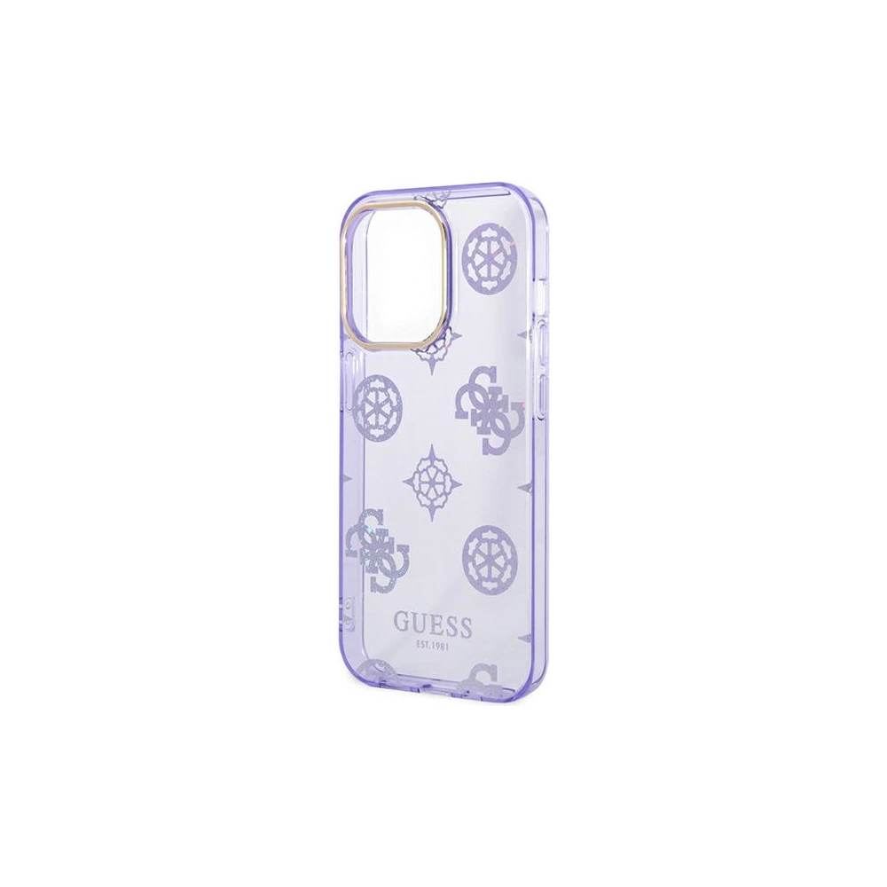 Wholesale Guess GUHCP14LHTPPTL Apple iPhone 14 Pro lilac hard case Peony Glitter - GUE2098 - {ean13} - Hurt