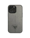 Hurtownia GSM - Etui Guess GUHCP14LPSATLG Apple iPhone 14 Pro argintiu/silver hardcase SaffianoTriangle Logo - GUE2100 - {ean13} - Hurt