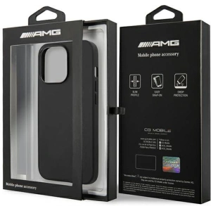 Hurtownia GSM - Etui Mercedes AMG AMHCP14XDOLBK Apple iPhone 14 Pro Max czarny/black hardcase Leather Hot Stamped - MRS58 - {ean13} - Hurt