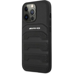 Hurtownia GSM - Etui Mercedes AMG AMHCP14XGSEBK Apple iPhone 14 Pro Max czarny/black hardcase Leather Debossed Lines - MRS59 - {ean13} - Hurt