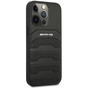 Hurtownia GSM - Etui Mercedes AMG AMHCP14XGSEBK Apple iPhone 14 Pro Max czarny/black hardcase Leather Debossed Lines - MRS59 - {ean13} - Hurt