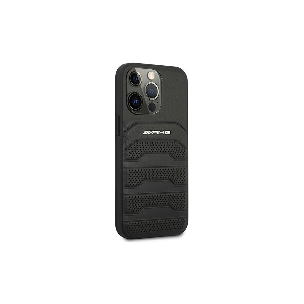 Hurtownia GSM - Etui Mercedes AMG AMHCP14XGSEBK Apple iPhone 14 Pro Max fekete/hardcase bőr dombornyomott vonalak - MRS59 - {ean13} - Hurt