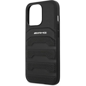 Hurtownia GSM - Etui Mercedes AMG AMHCP14XGSEBK Apple iPhone 14 Pro Max czarny/black hardcase Leather Debossed Lines - MRS59 - {ean13} - Hurt
