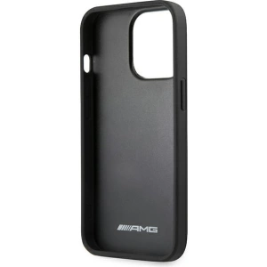 Hurtownia GSM - Etui Mercedes AMG AMHCP14XGSEBK Apple iPhone 14 Pro Max czarny/black hardcase Leather Debossed Lines - MRS59 - {ean13} - Hurt