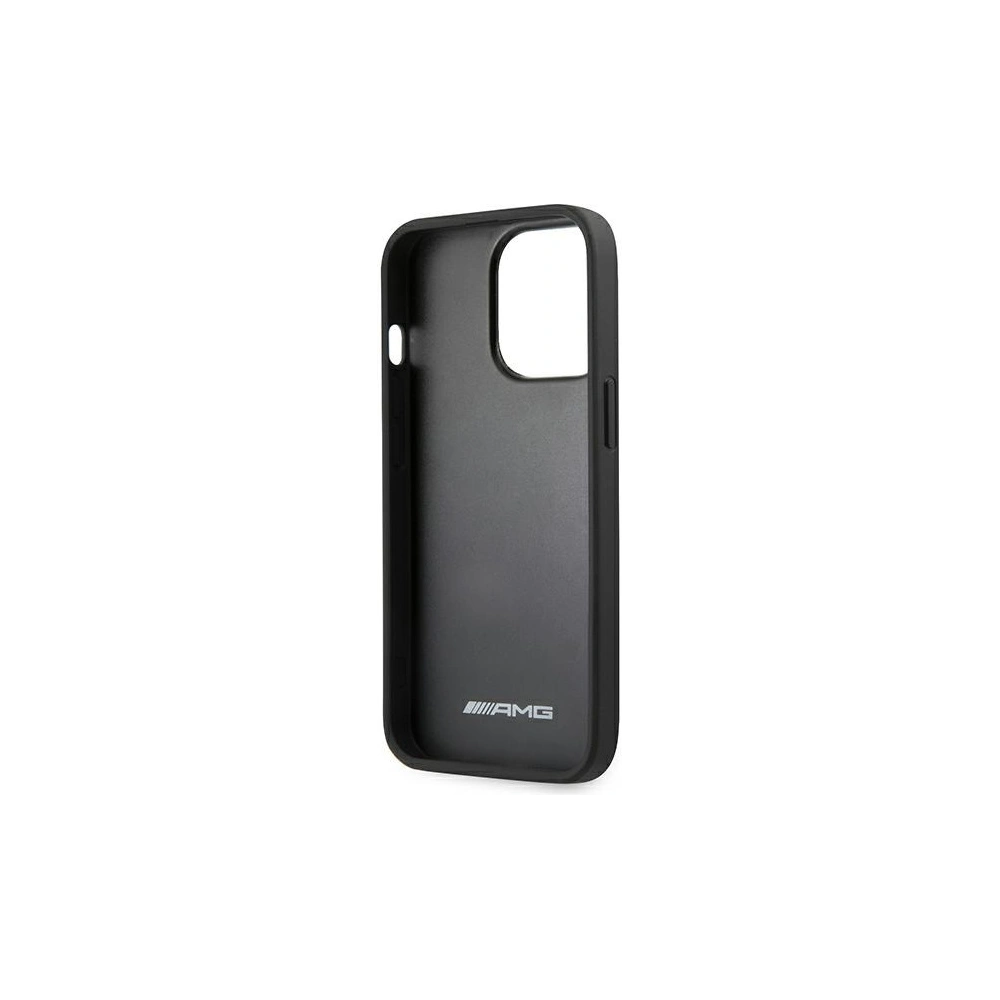 Hurtownia GSM - Etui Mercedes AMG AMHCP14XGSEBK Apple iPhone 14 Pro Max negru/black hardcase din piele cu linii debosate - MRS59 - {ean13} - Hurt