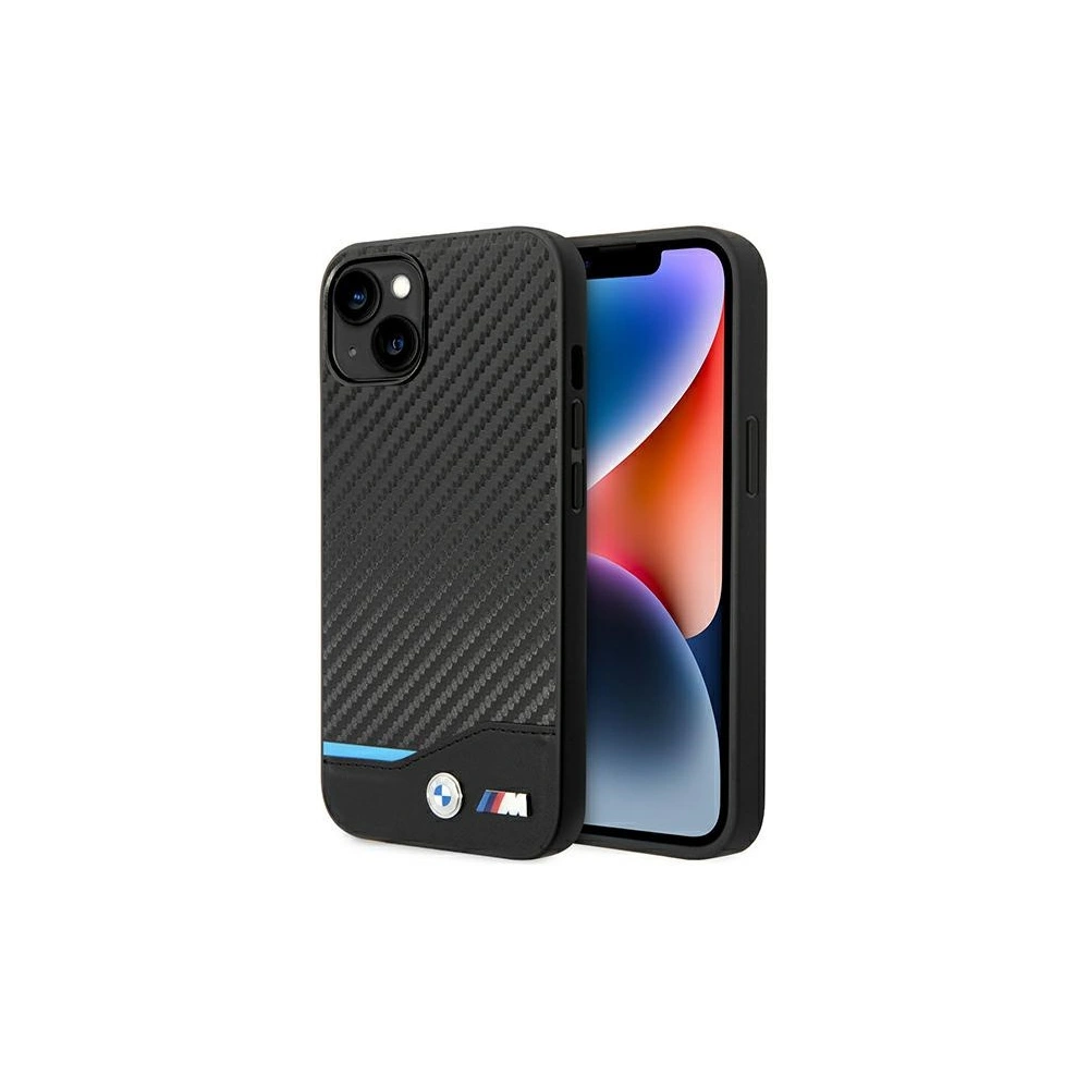 Hurtownia GSM - Case BMW BMHCP14S22NBCK Apple iPhone 14 schwarz/black Leder Carbon - BMW314 - {ean13} - Hurt