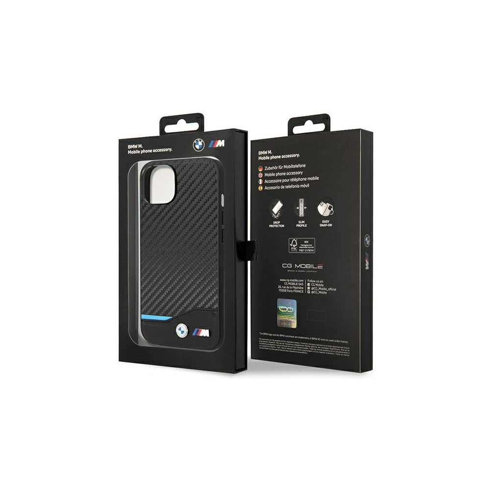 Hurtownia GSM - Case BMW BMHCP14S22NBCK Apple iPhone 14 schwarz/black Leder Carbon - BMW314 - {ean13} - Hurt