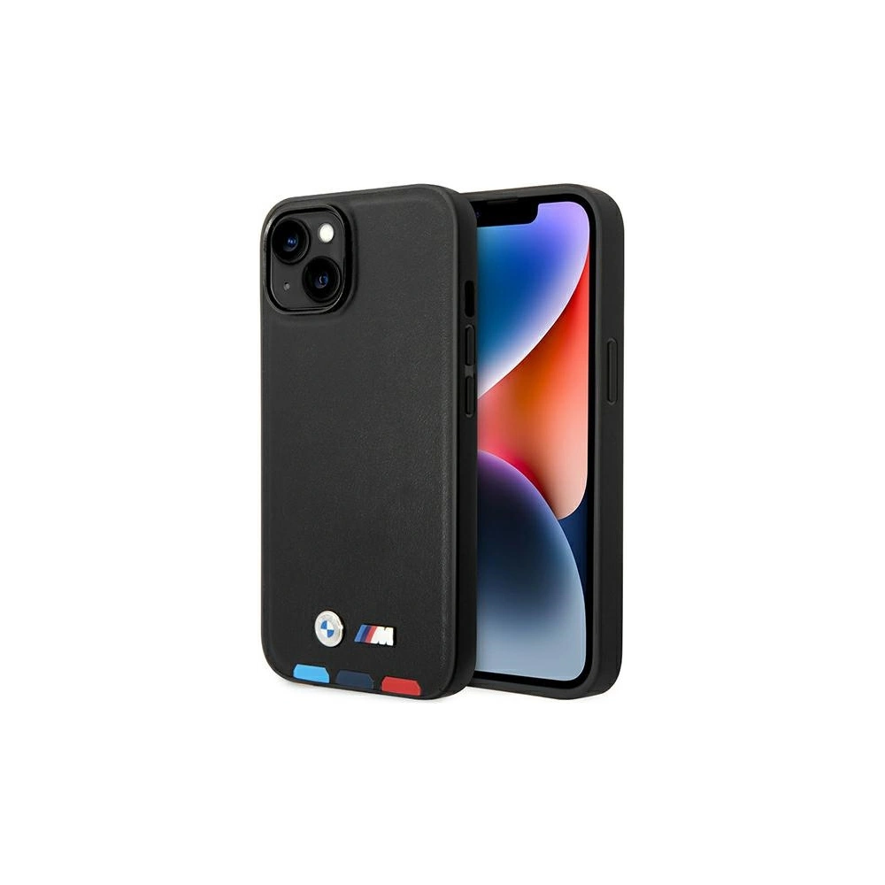 Hurtownia GSM - Case BMW BMHCP14S22PTDK Apple iPhone 14 schwarz/black Leder Stamp Tricolor - BMW315 - {ean13} - Hurt