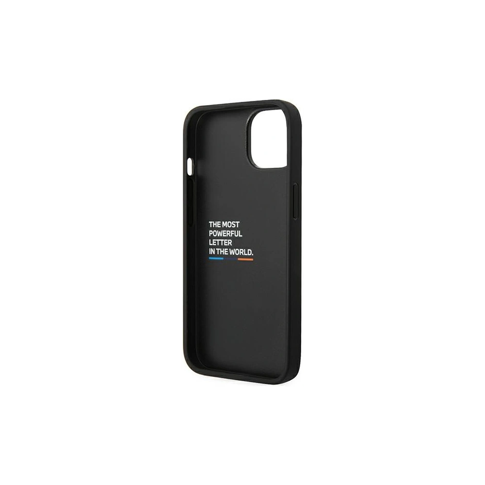 Hurtownia GSM - Case BMW BMHCP14S22PTDK Apple iPhone 14 schwarz/black Leder Stamp Tricolor - BMW315 - {ean13} - Hurt