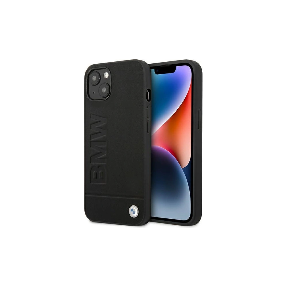 Hurtownia GSM - Etui BMW BMHCP14SSLLBK Apple iPhone 14 negru/black Leather Stamp - BMW316 - {ean13} - Hurt